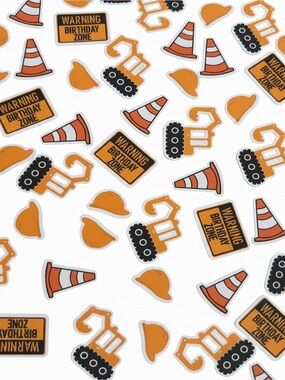 Construction Birthday Confetti | 100 Pc Builder Party Table Scatter | Hard Hat